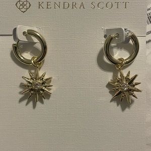 Kendra Scott Starburst Charm Hoop Earrings